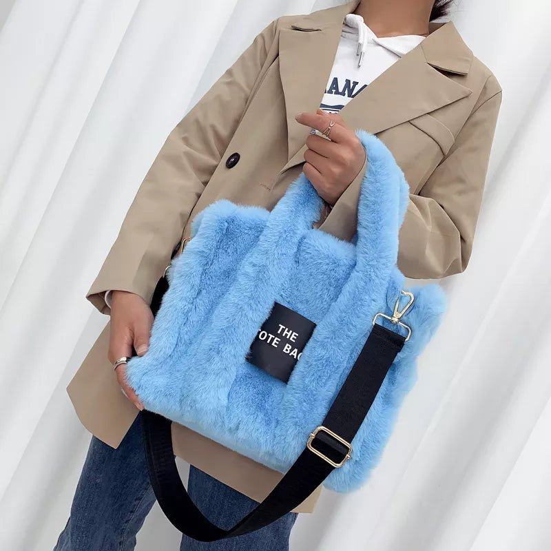 Luxe Faux Fur Elegance: 2022 Designer Tote Bag