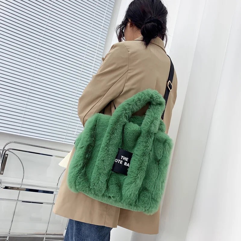 Luxe Faux Fur Elegance: 2022 Designer Tote Bag