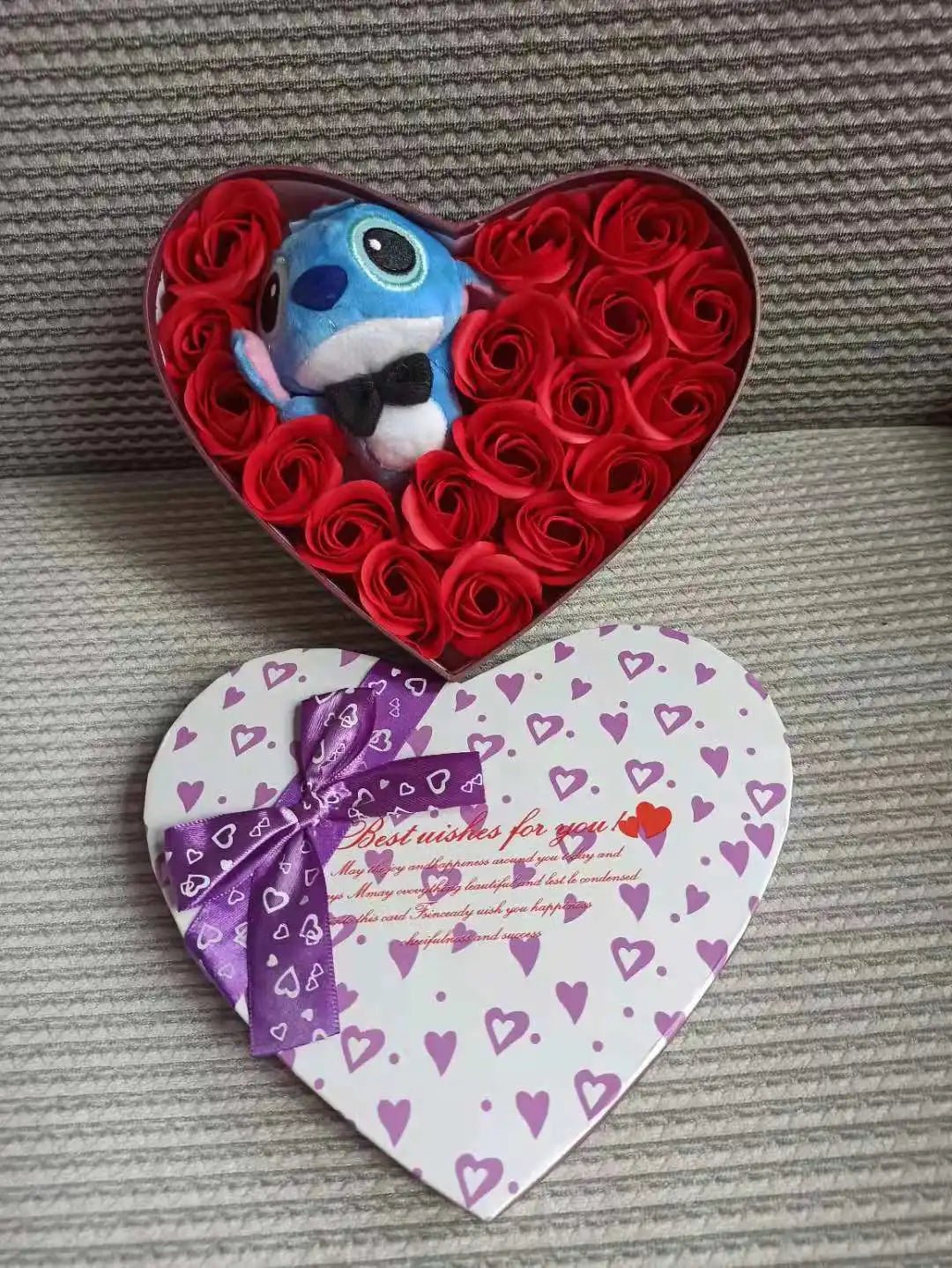 Disney's Stitch Plush Rose Bouquet Gift Box