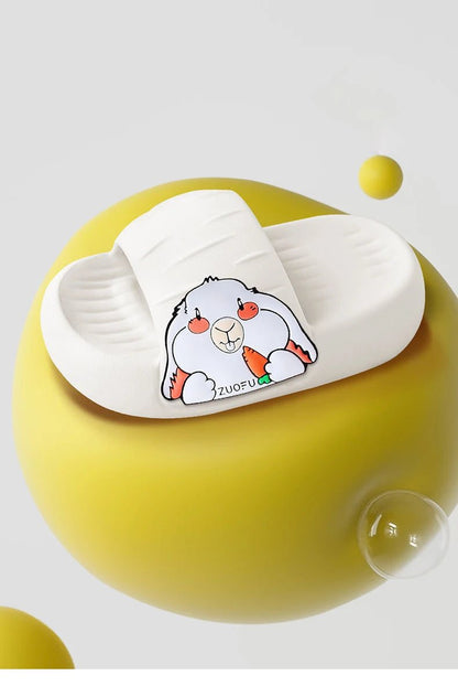 Bunny Bliss: Summer Cartoon Rabbit Platform Slippers