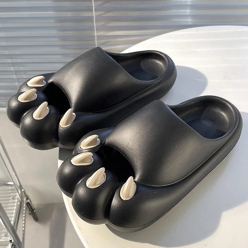 Summer Chic: Cartoon Bear Paw Slides for Lovers