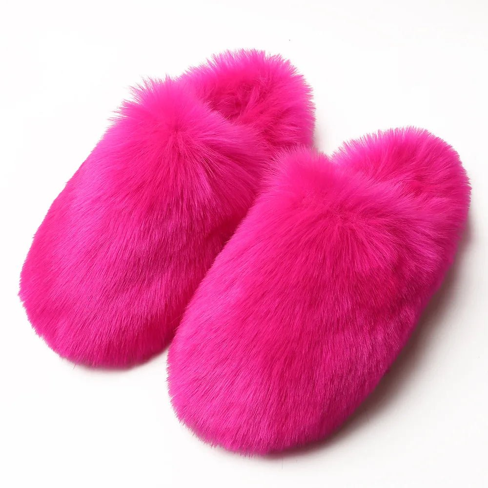 Opulent Comfort: Faux Fur Slides