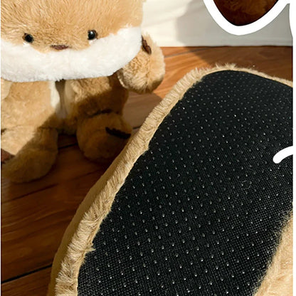Festive Critter Comfort: Christmas Plush Slippers