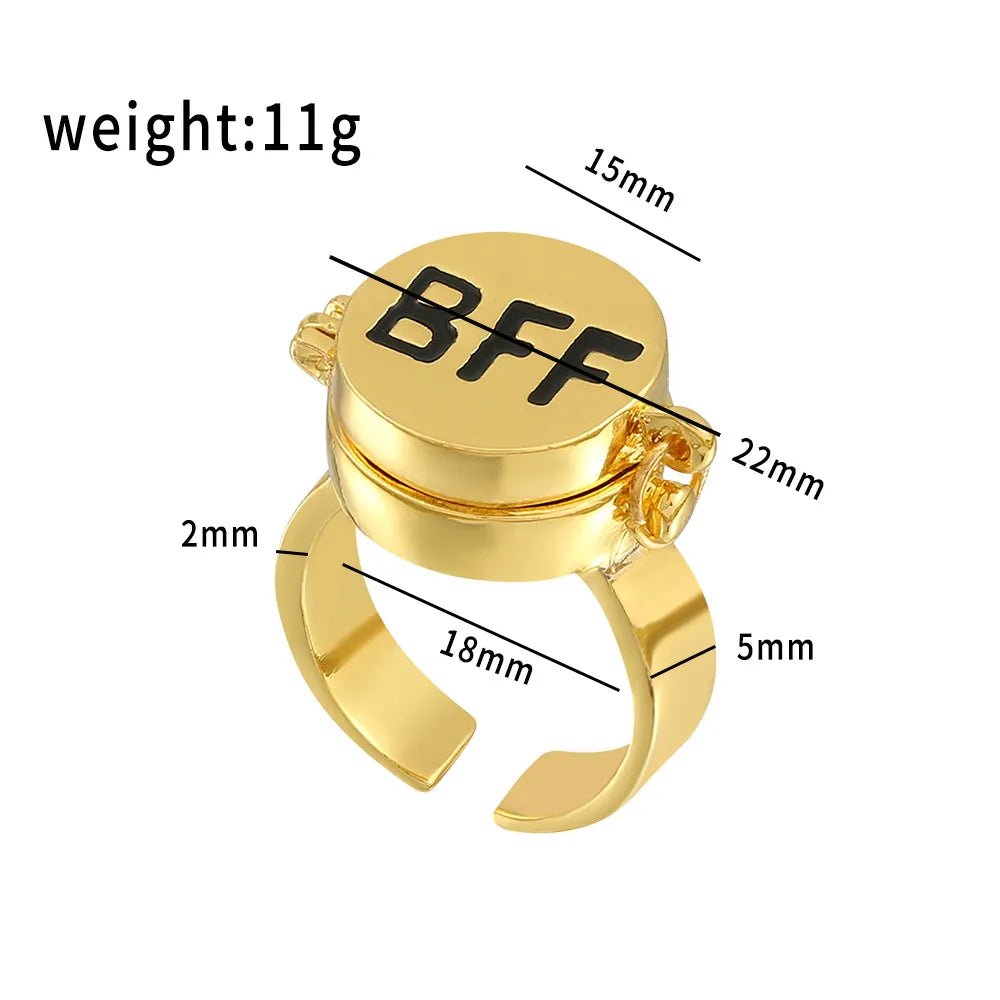 Vintage Rotate BFF Spinner Ring Set