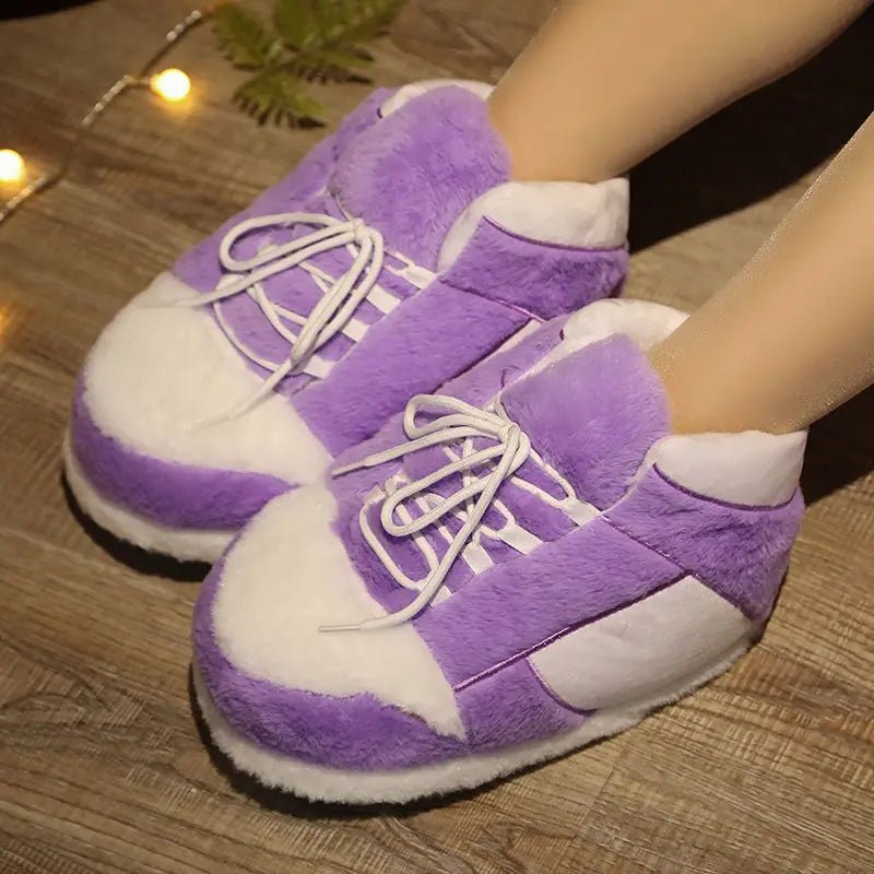 Winter Whimsy: Cute Cartoon Animal Plush Shoes for Women and Men