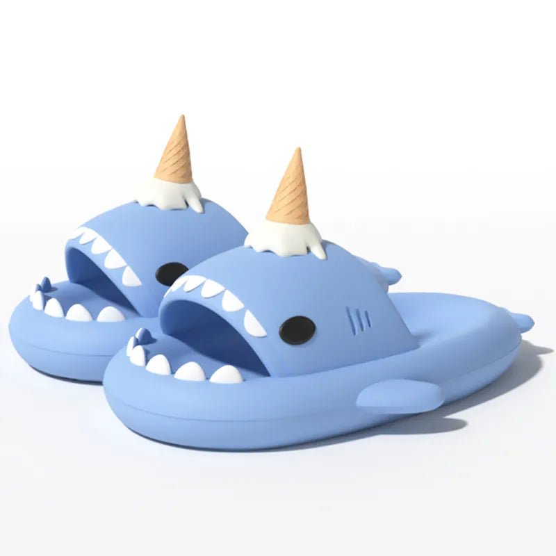 Coastal Chic: Summer Charms Shark Slippers for Men and Women