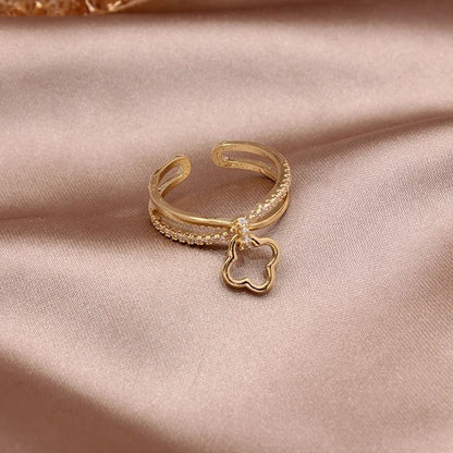 Elegant Gold-Plated Opening Ring