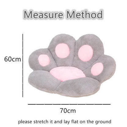 Kawaii Cat Paw Plush Floor Cushion - Home and Office Delight