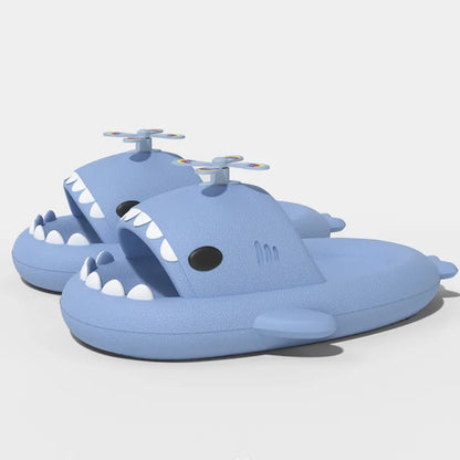 Coastal Chic: Summer Charms Shark Slippers for Men and Women