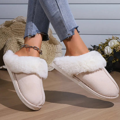 Winter Elegance: 2023 Flat Fur Slippers