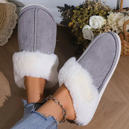 Winter Elegance: 2023 Flat Fur Slippers