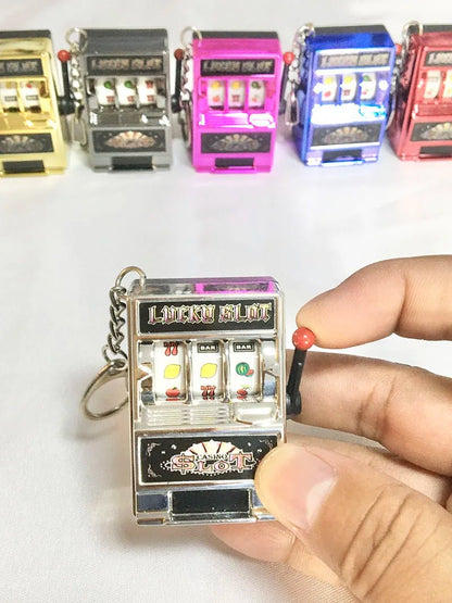 Mini Slot Machine Keychain